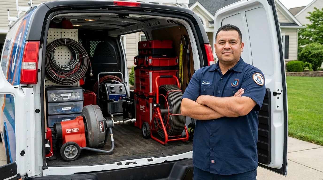 Professional drain cleaning equipment and Johns Plumbing LLC plumber in Pembroke Pines