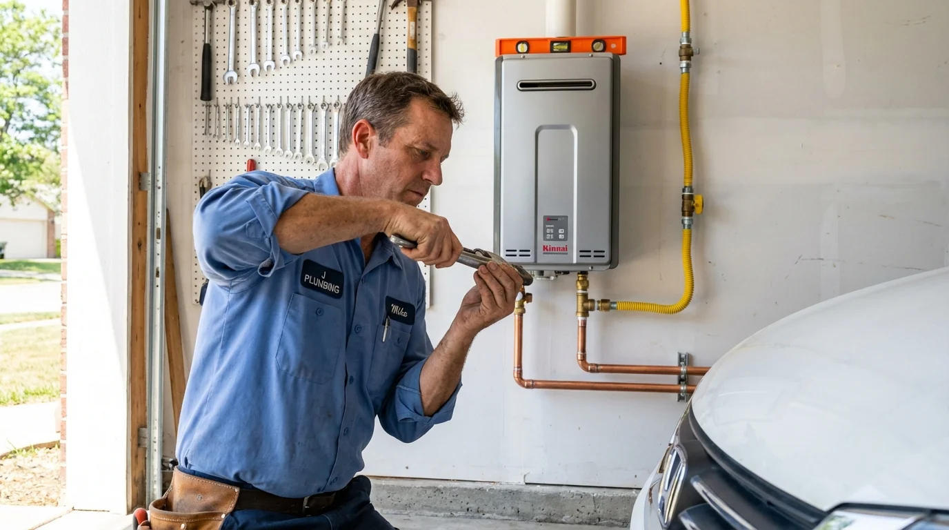 Tankless water heater installation by a Johns Plumbing LLC plumber in Pembroke Pines